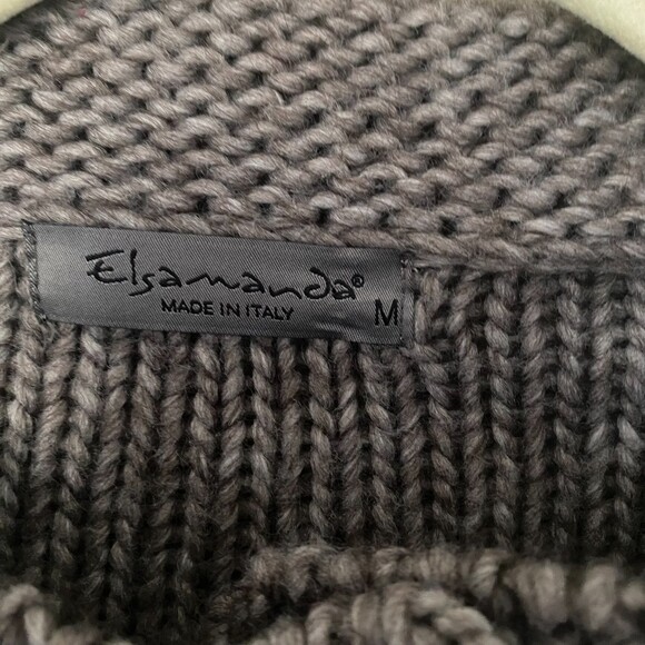 Anthropologie Elsamanda Sweater Brown Long Sleeve Knit Cardigan Sz M - Picture 11 of 12